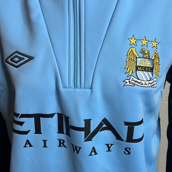 Vintage Manchester City FC Umbro Training Top - Official Teamwear - Picture 3 of 9